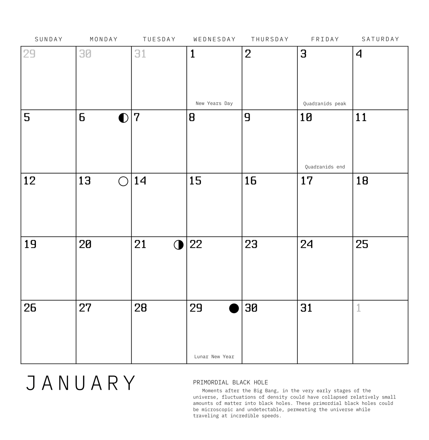 2025 DOOMSDAY CALENDAR